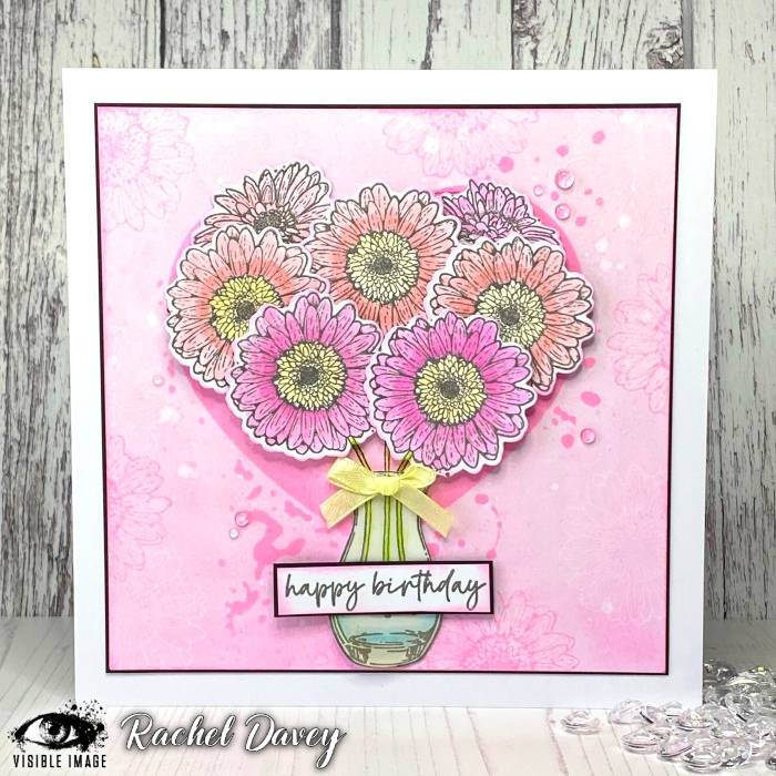 Birthday card made with Birthday in Bloom stamps